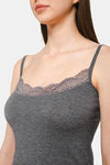 Intimacy Cotton Camisole - Anthra Melange — thumbnail 6